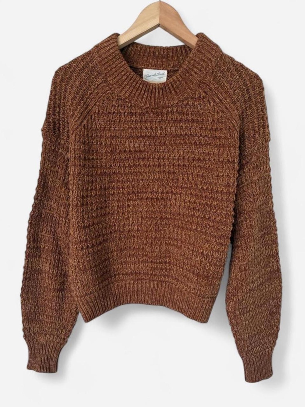 Universal Thread Rust Brown Chunky Crewneck Sweater
